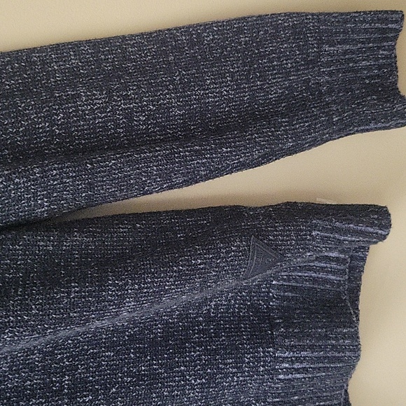 Guess Dark Navy Textured Zip Funnel-Neck Sweater - Picture 4 of 8